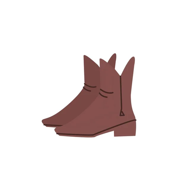 Botas de dibujos animados planos de moda, moda vector de compras concepto de ilustración — Vector de stock