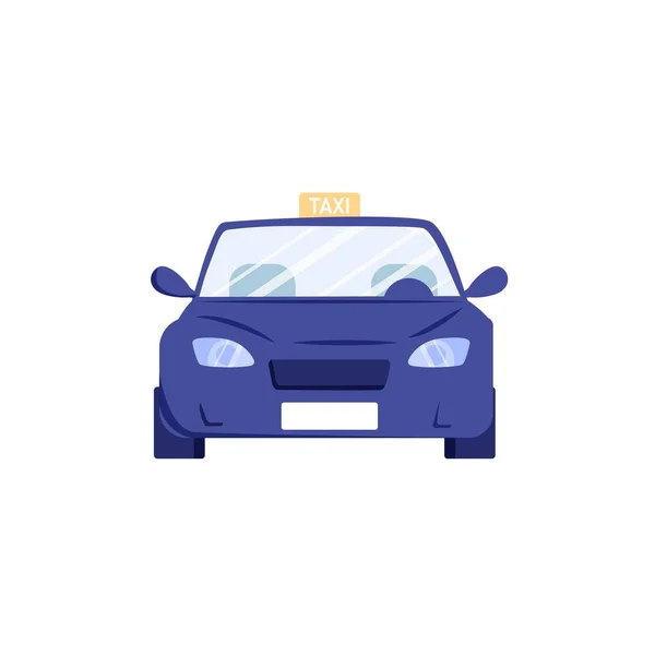 Flache Cartoon Taxi Auto, Transport und Automobilindustrie Vektor Illustration Konzept — Stockvektor