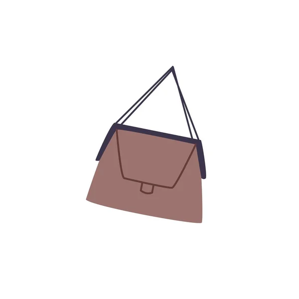 Плоская мультипликационная модная женская сумочка, стильная модная векторная иллюстрация — стоковый вектор