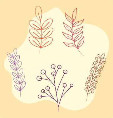 dal yaprakları ayarlandı