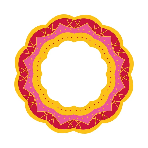 Mandala-Rahmen-Symbol — Stockvektor
