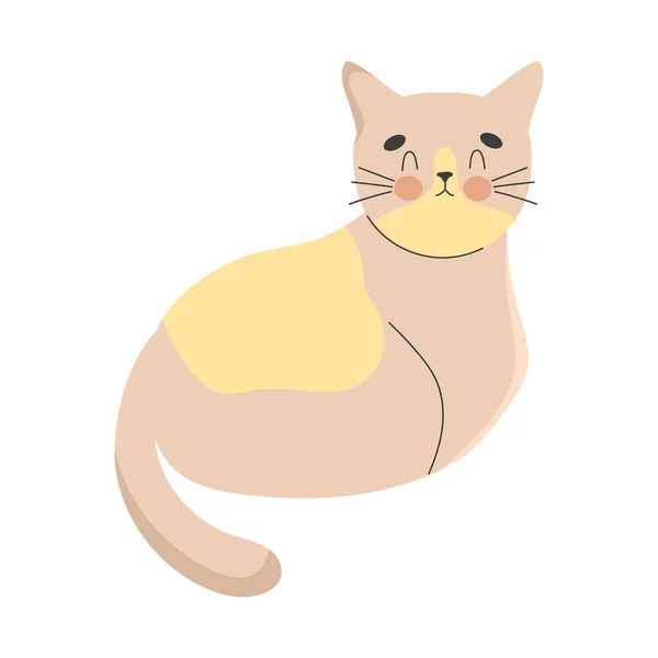 Αξιολάτρευτο εικονίδιο γάτα — Διανυσματικό Αρχείο