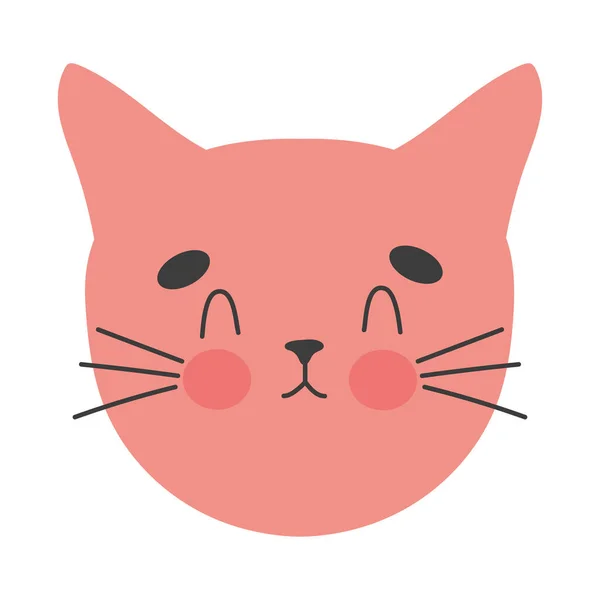 Lindo gato cara — Vector de stock