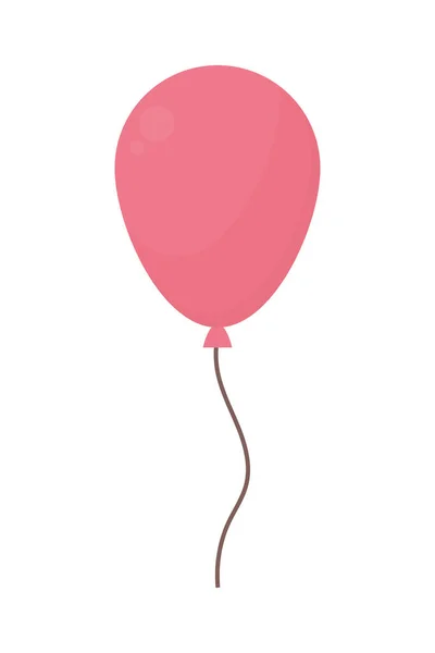 Icona palloncino rosa — Vettoriale Stock