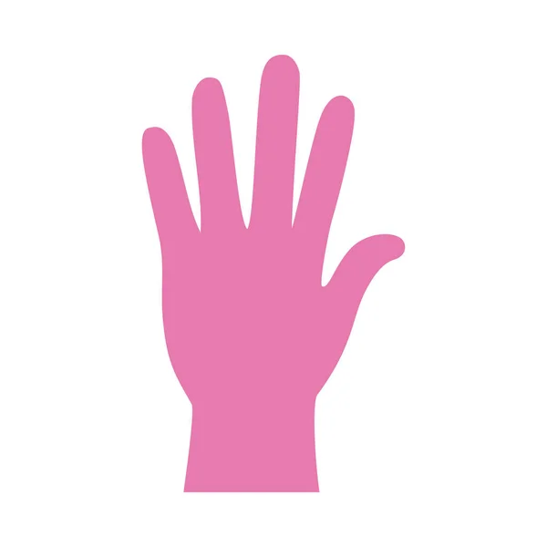 Pink hand icon — Stock Vector