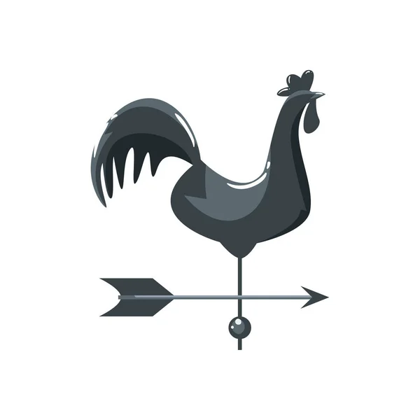 Tavuk rüzgarı silueti — Stok Vektör