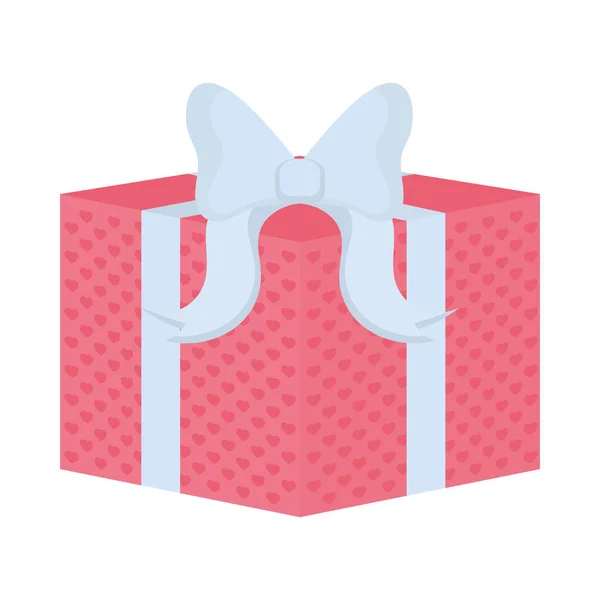 Caja de regalo rosa — Vector de stock