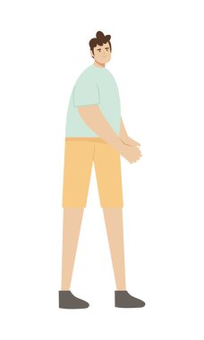 rahat kıyafetler giyen adam