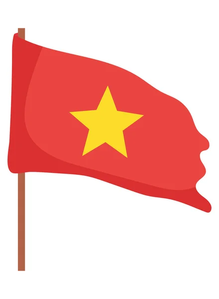 Icône drapeau Vietnam — Image vectorielle