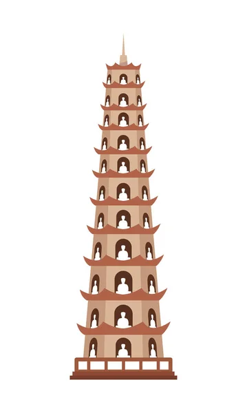 Пагода Тьен Му — стоковый вектор
