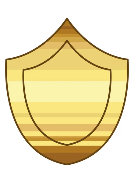 Icono escudo de oro — Archivo Imágenes Vectoriales