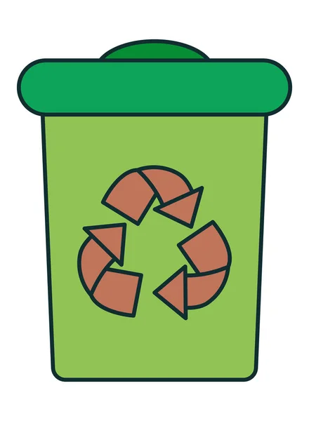 Εικονίδιο κάδου ανακύκλωσης — Διανυσματικό Αρχείο