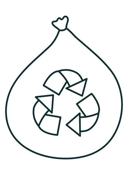 Müllsacksymbol recyceln — Stockvektor
