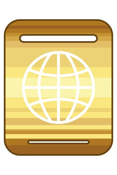 Ícone de passaporte dourado —  Vetores de Stock