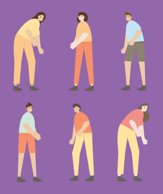 çizgi film insanlar kümesi