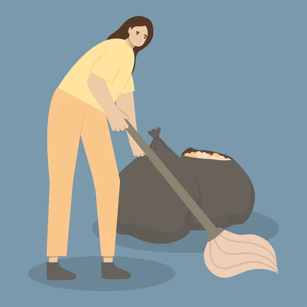 Mulher limpeza ilustração —  Vetores de Stock