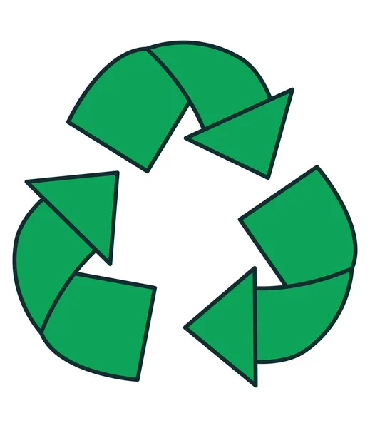 Ícone de símbolo de reciclagem — Vetor de Stock