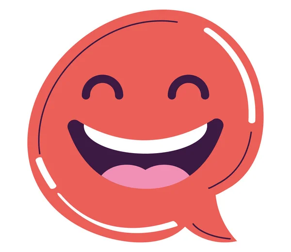 Smile talking bubble — Stock Vector
