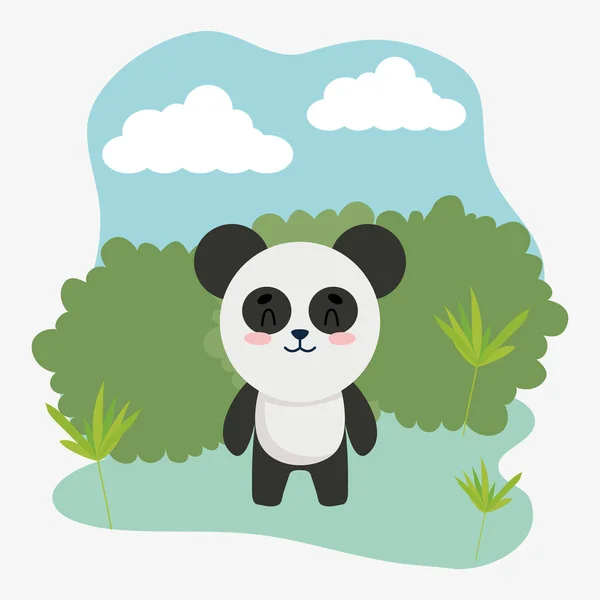 Panda medve illusztráció — Stock Vector