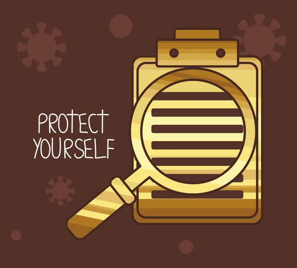 Bescherm jezelf illustratie — Stockvector
