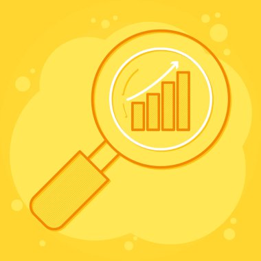 Büyüteç camı Grafik ile