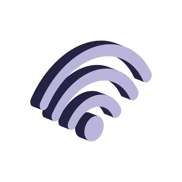 Lila Wifi-Symbol — Stockvektor