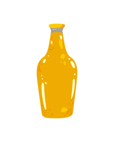 Goldene Glasflasche — Stockvektor