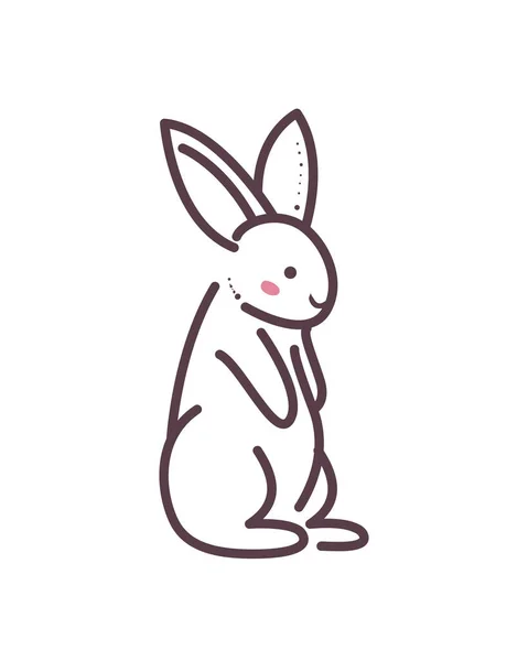 토끼 실루엣의 삽화 — 스톡 벡터
