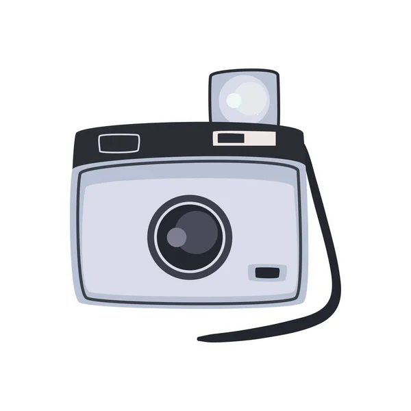 Gray digital camera — Stock Vector