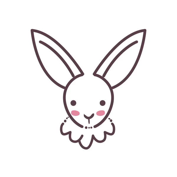 Coniglietto faccia silhouette — Vettoriale Stock