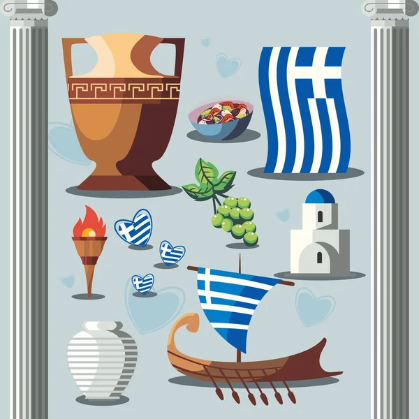 Bonita ilustración griega — Archivo Imágenes Vectoriales
