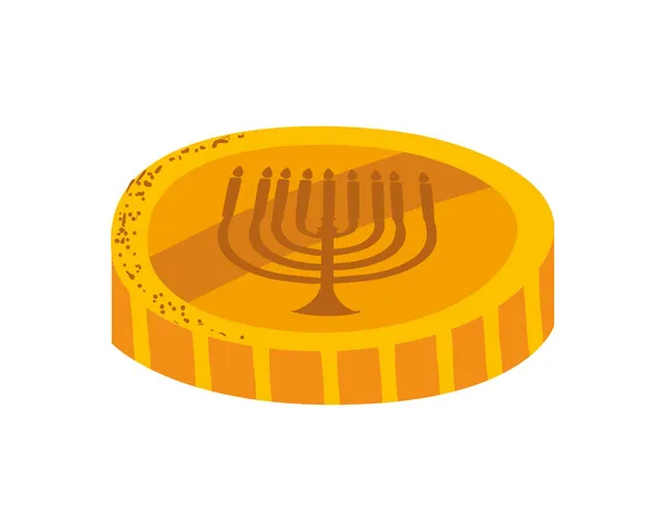 Ilustração de moeda hanukkah —  Vetores de Stock