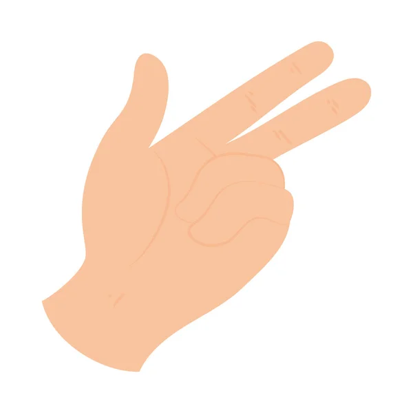 Két jel kéz ikon — Stock Vector