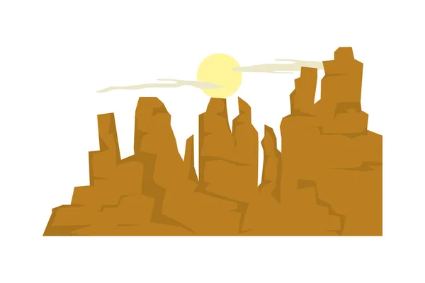 砂漠の岩山 — ストックベクタ