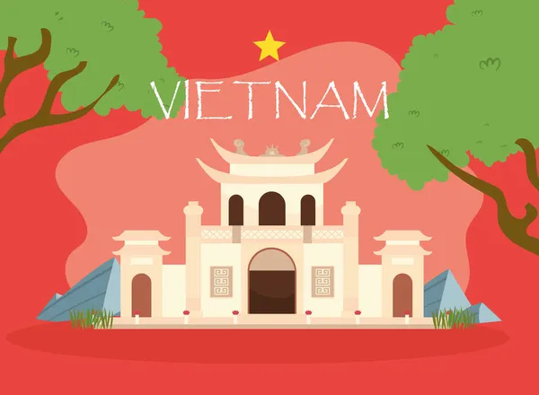 Vackert vietnam kort — Stock vektor