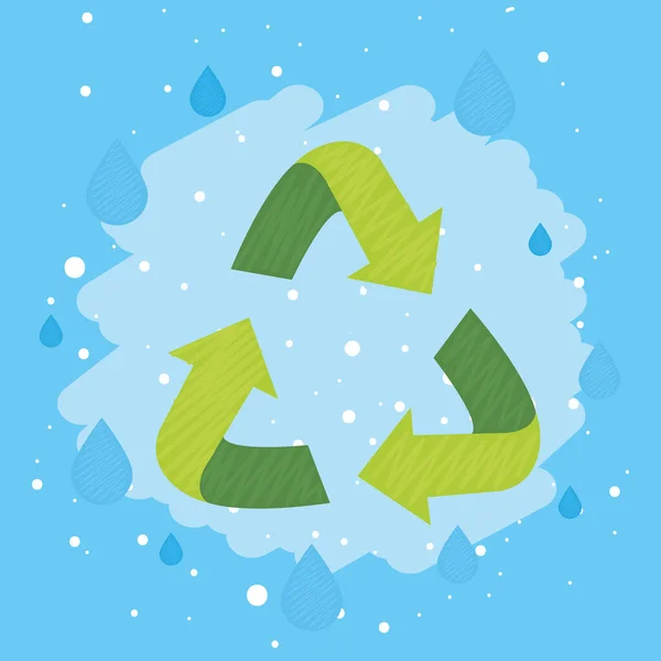 Niedliches Recycling-Symbol — Stockvektor