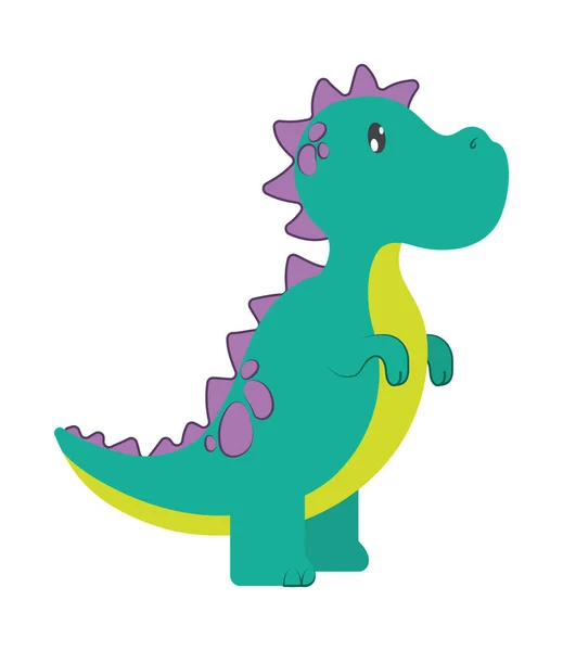 Cute dinosaur icon — Stock Vector