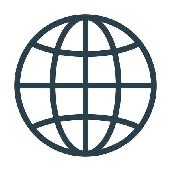 Globální ikona sféry — Stockový vektor
