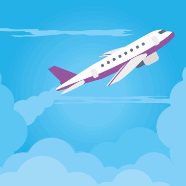 Gökyüzünde bir uçak