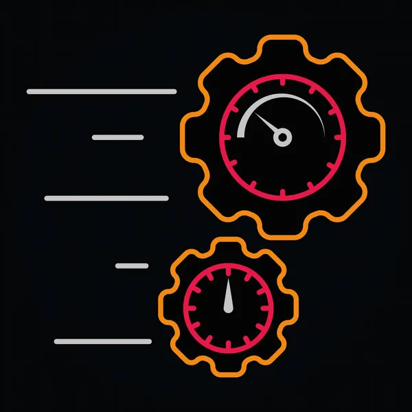 Snelheid wielen illustratie — Stockvector
