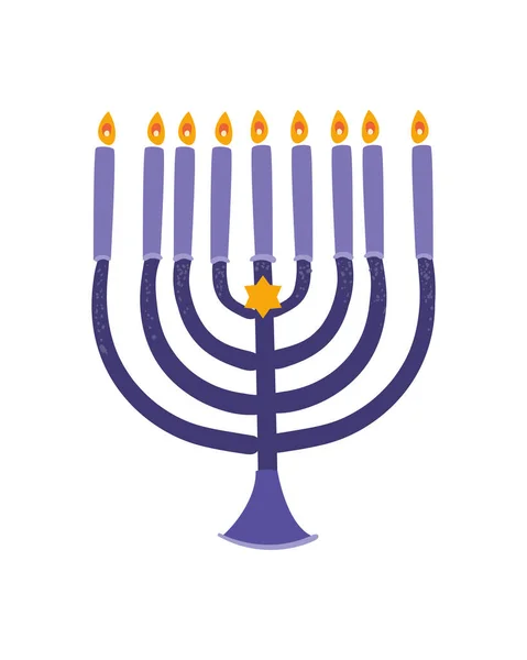 Bougie menorah design — Image vectorielle