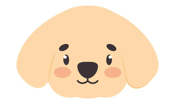 Aranyos kutya fej ikon — Stock Vector