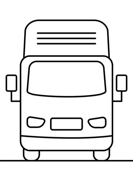 Imagen del icono de van — Vector de stock