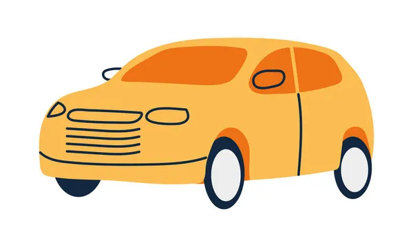 Желтый значок автомобиля — стоковый вектор