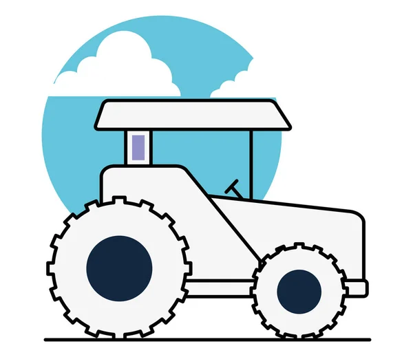 Image icône tracteur coloré — Image vectorielle