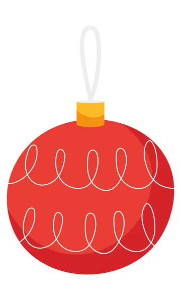 Значок рождественского мяча — стоковый вектор