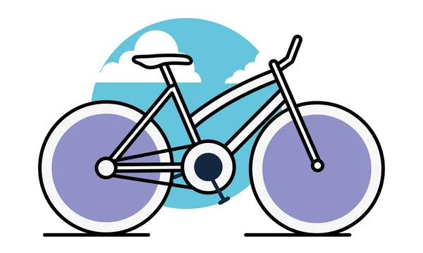 Colorido icono de la bicicleta — Vector de stock