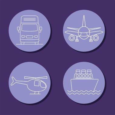 taşıma sembolleri koleksiyonu