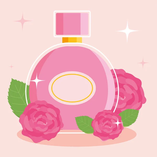 バラ香水瓶 — ストックベクタ