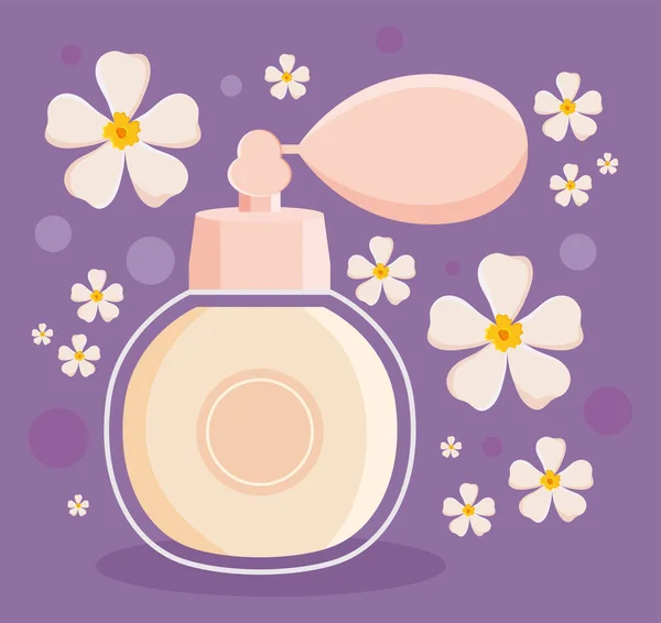 Bouteille de parfum de jasmin — Image vectorielle